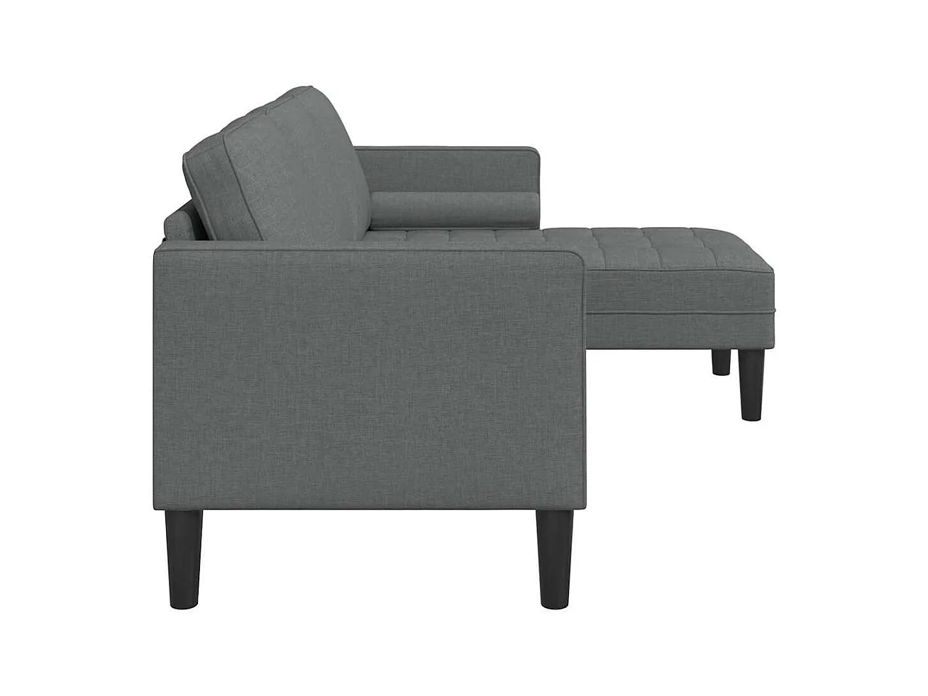 Set divano grigio scuro 173 x 131 x 67 cm tessuto