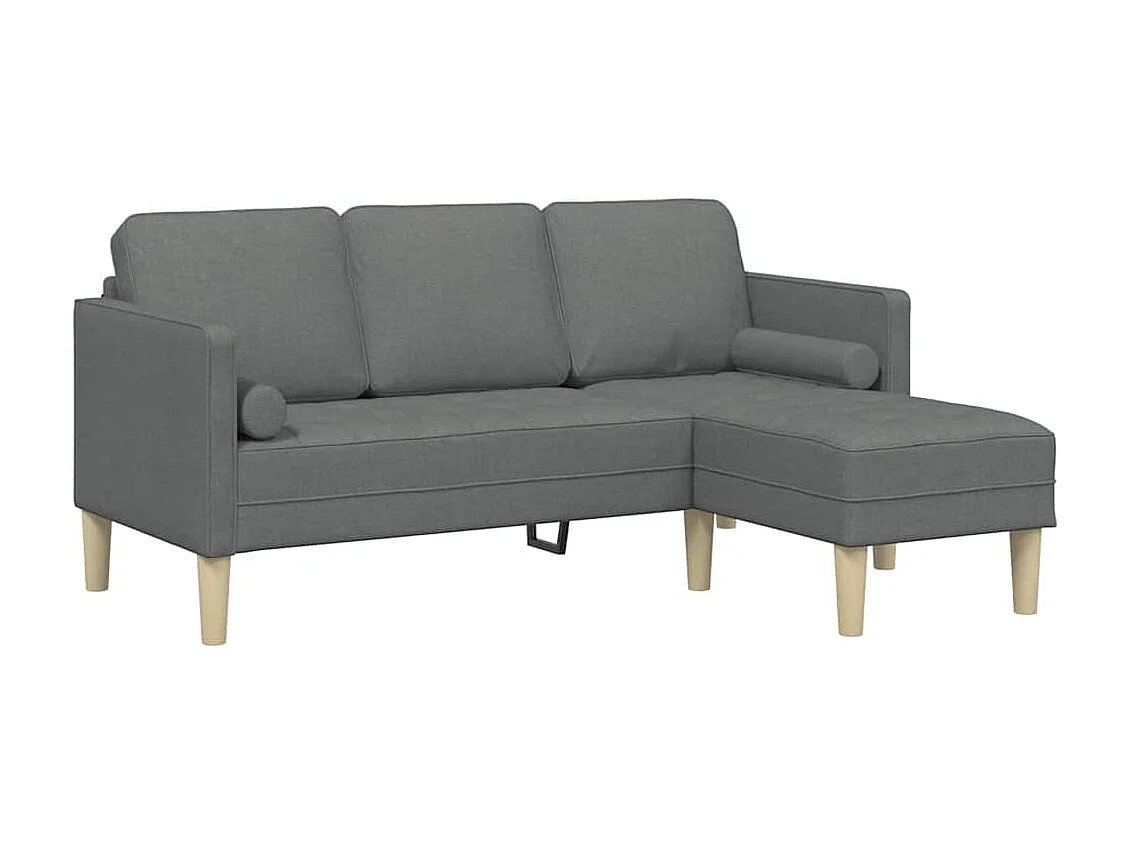 Ensemble de Canapés Gris foncé 173 x 131 x 67 cm tissu
