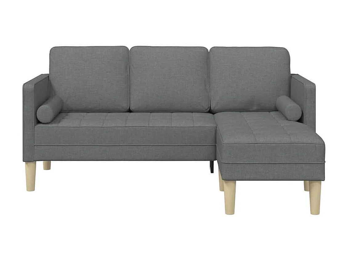 Ensemble de Canapés Gris foncé 173 x 131 x 67 cm tissu