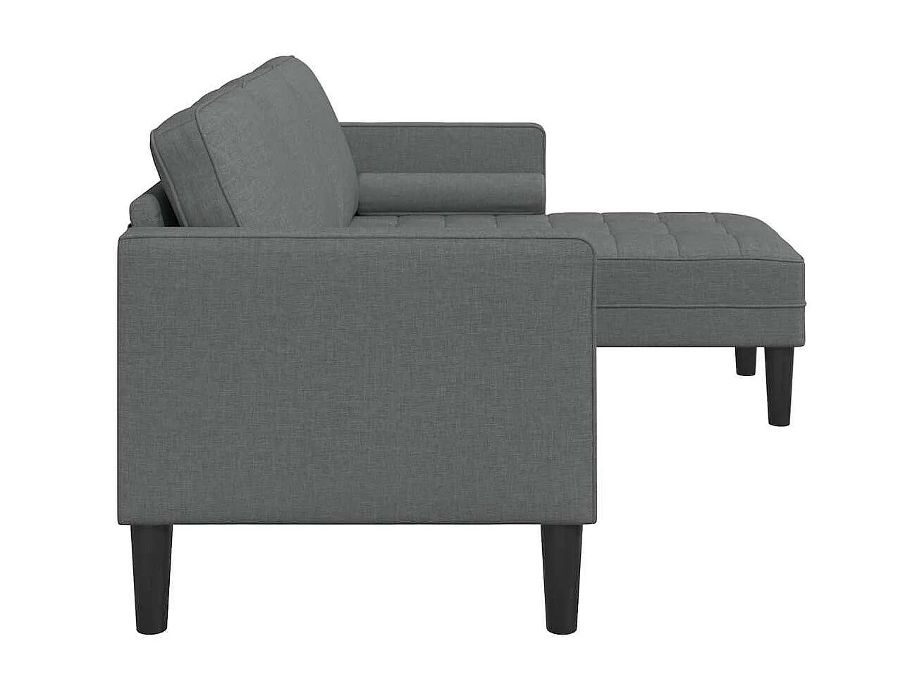 Ensemble de Canapés Gris foncé 173 x 131 x 67 cm tissu