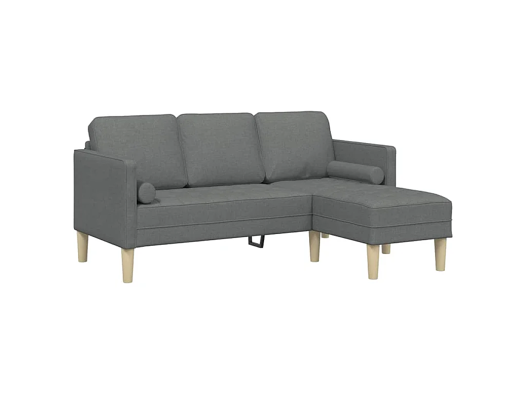 Set divano grigio scuro 173 x 131 x 67 cm tessuto