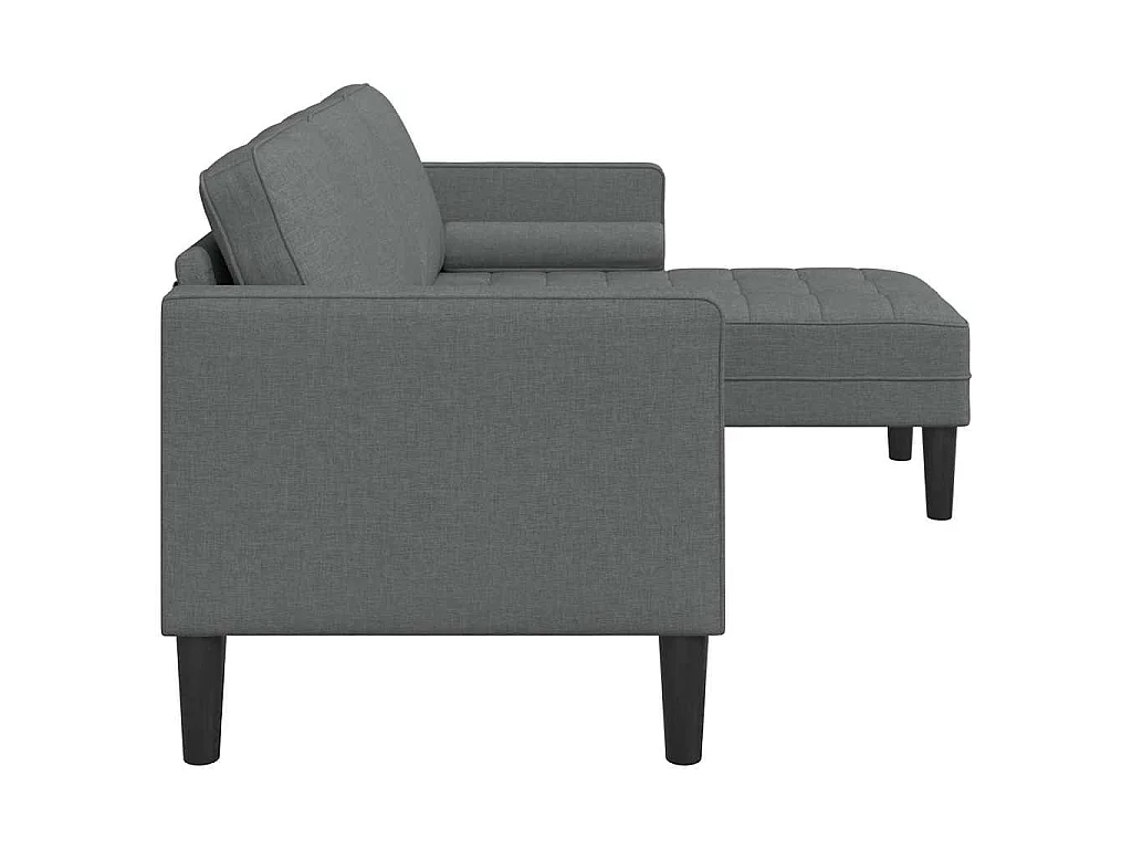 Set divano grigio scuro 173 x 131 x 67 cm tessuto