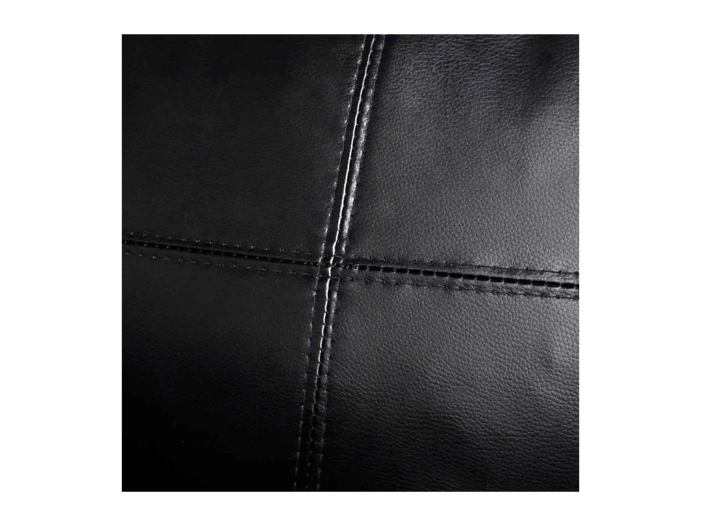 Divano componibile a 3 posti in pelle sintetica nera