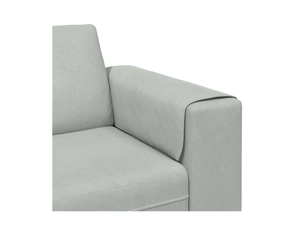 Set di divani 3 pezzi in velluto grigio chiaro