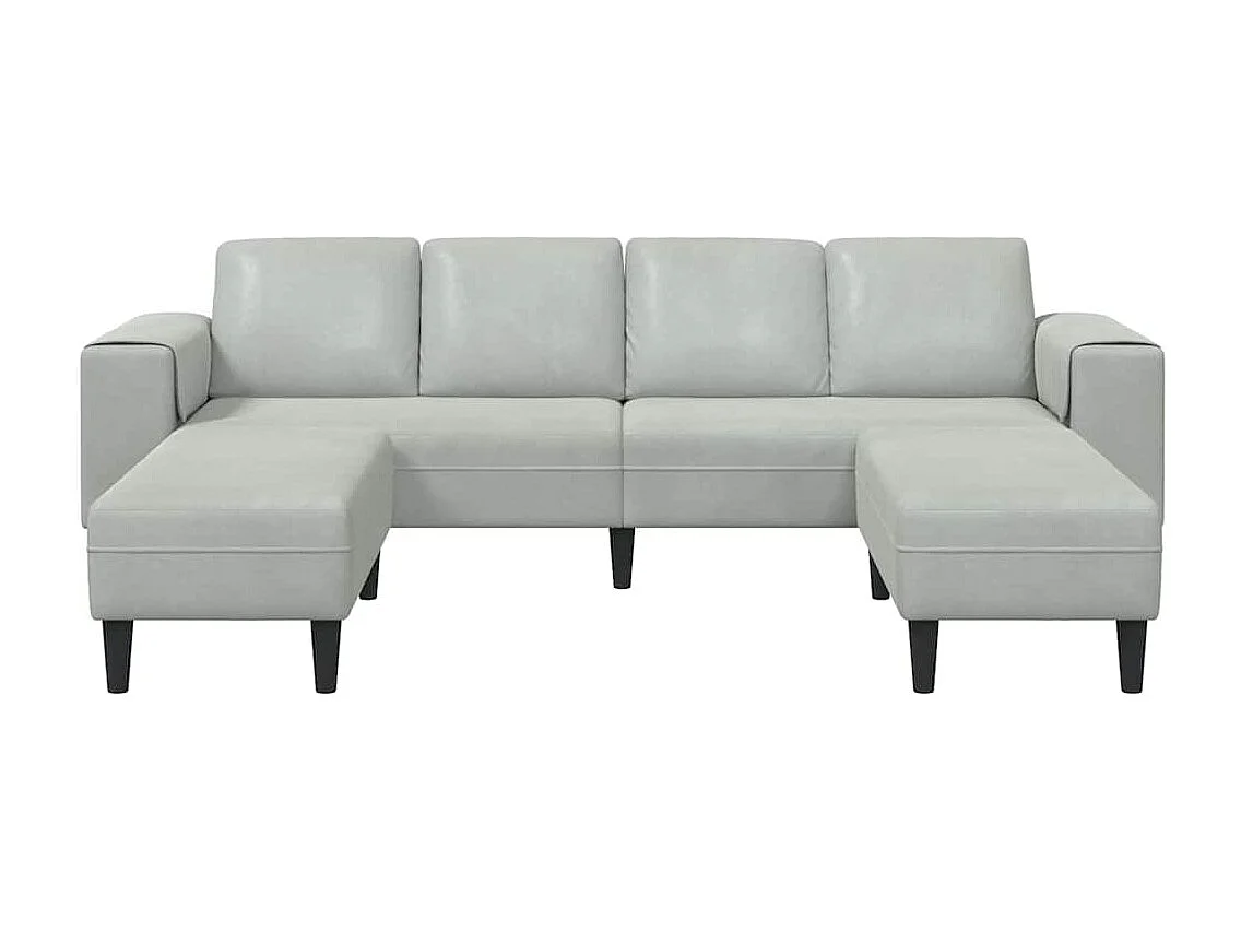 Ensemble de Canapés 3 pcs Gris clair Velours