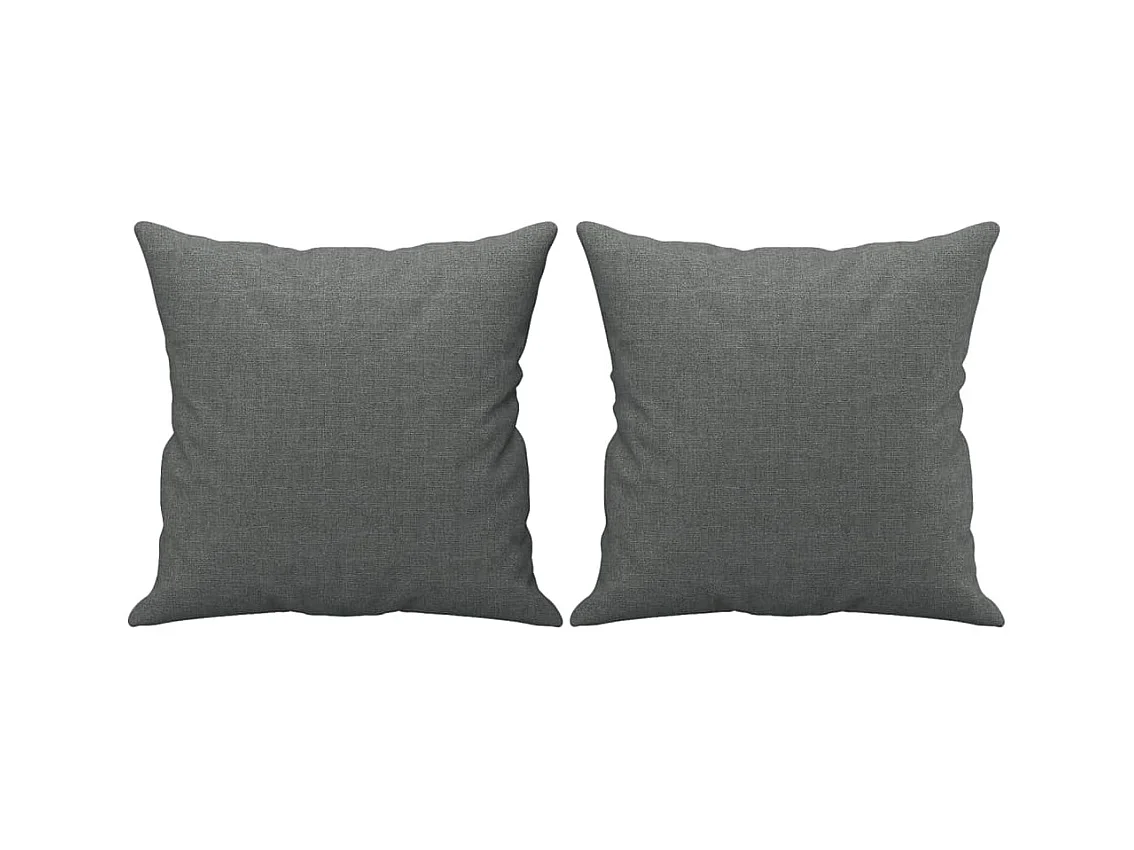 Conjunto de sofá de 3 piezas con cojines de tela gris oscuro