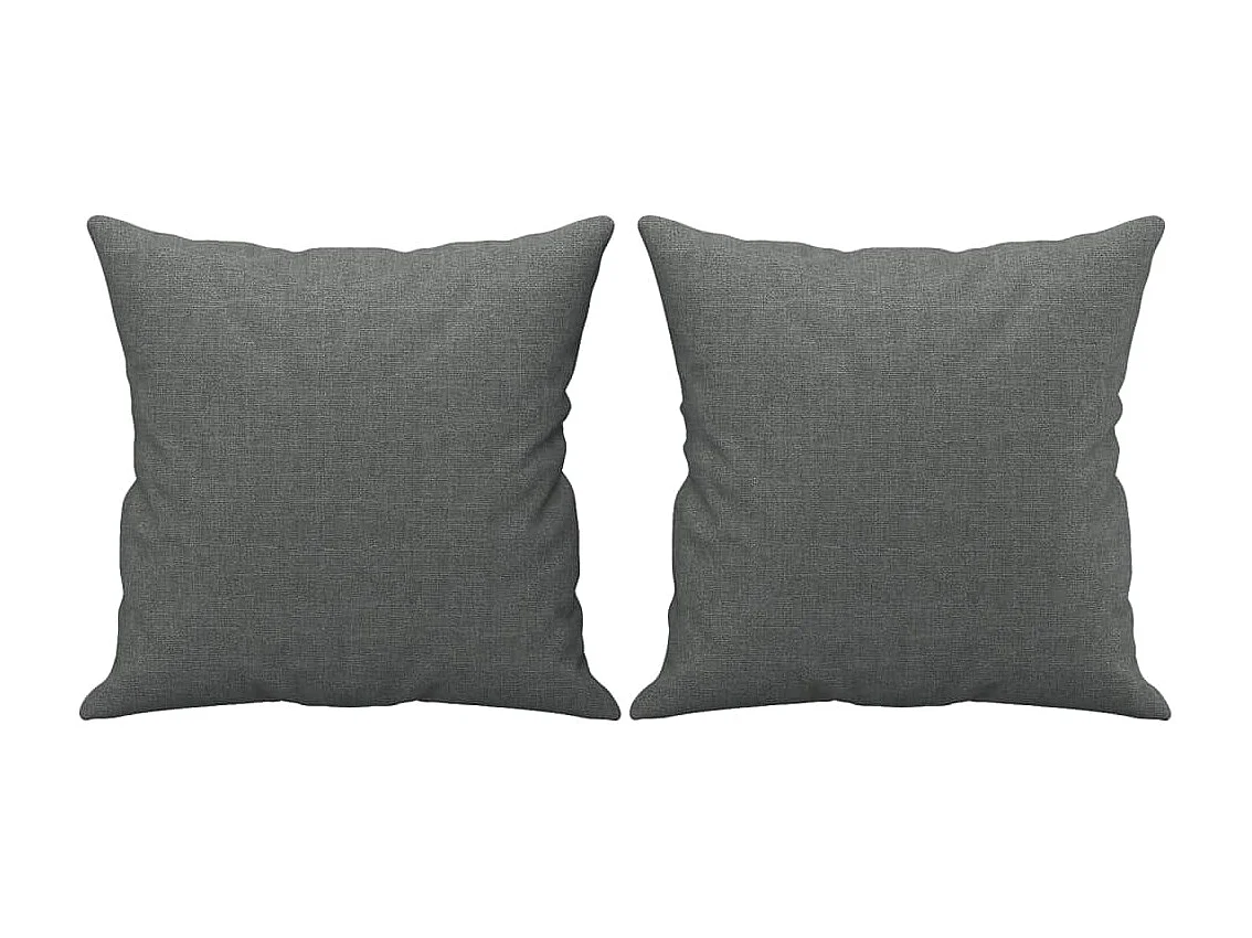 Conjunto de sofá de 3 piezas con cojines de tela gris oscuro