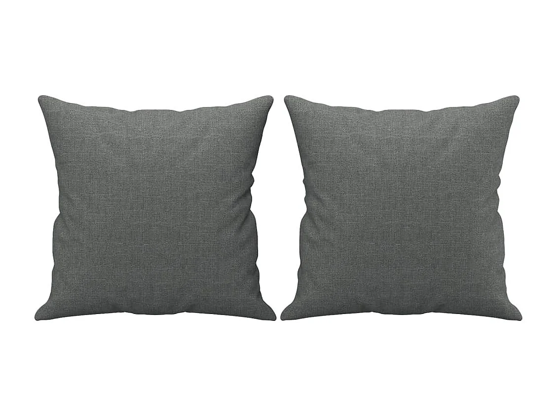 Conjunto de sofá de 3 piezas con cojines de tela gris oscuro