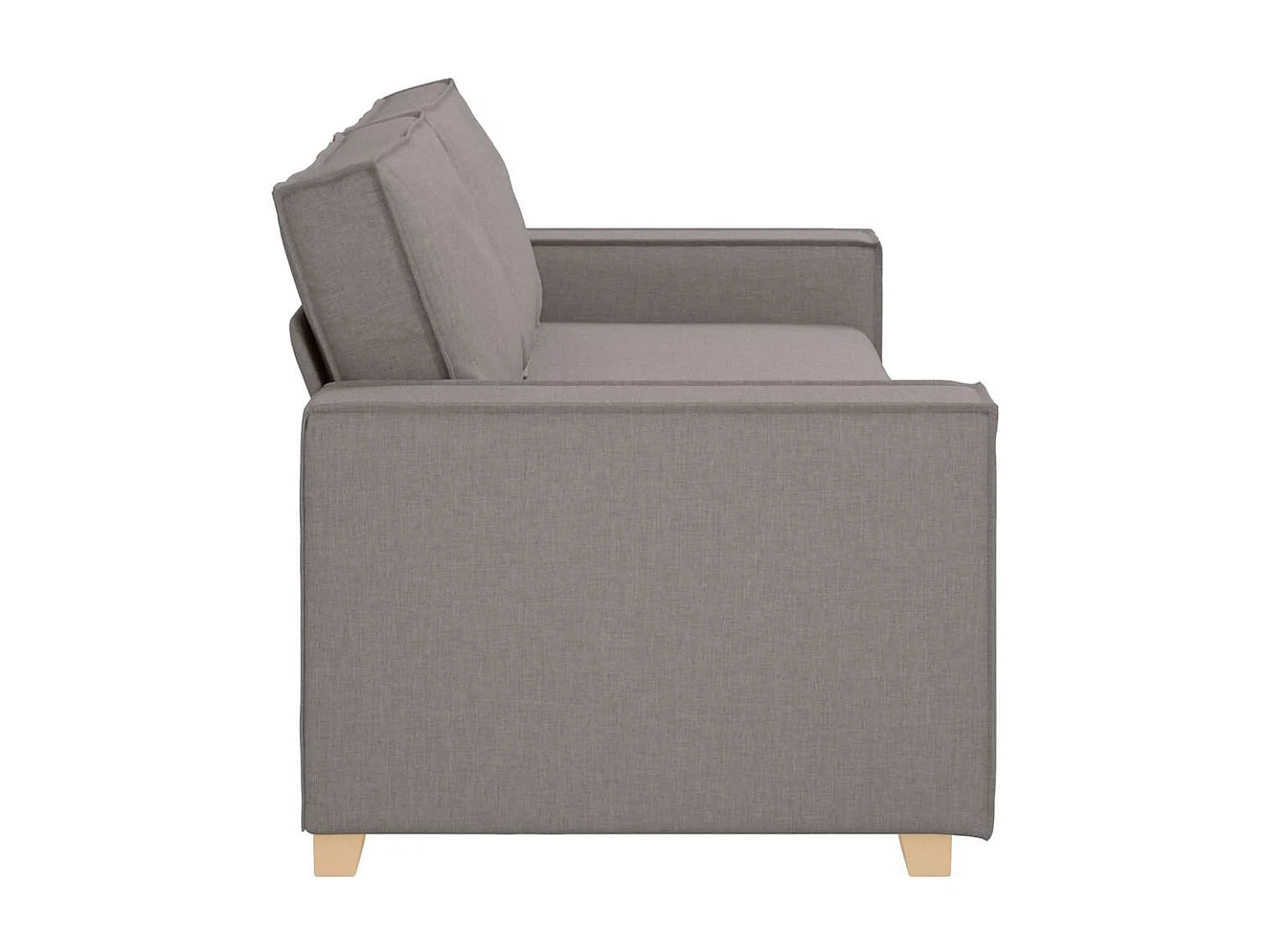 3-zitsbank met Taupe kussen 220 x 78 x 84 cm stof