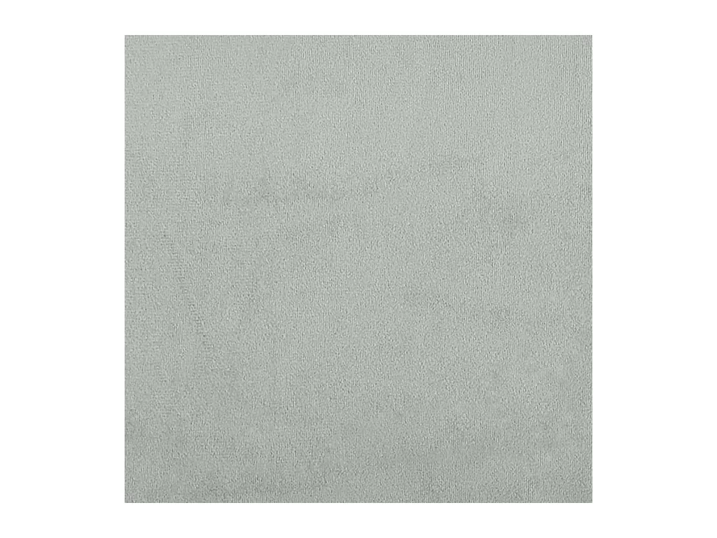 Sofá de 3 plazas con cojines gris claro de terciopelo de 180 cm.