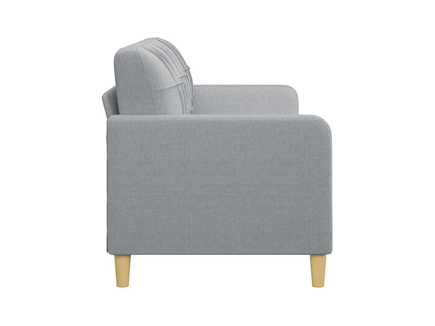 Divano 3 posti Grigio chiaro 180 cm Tessuto