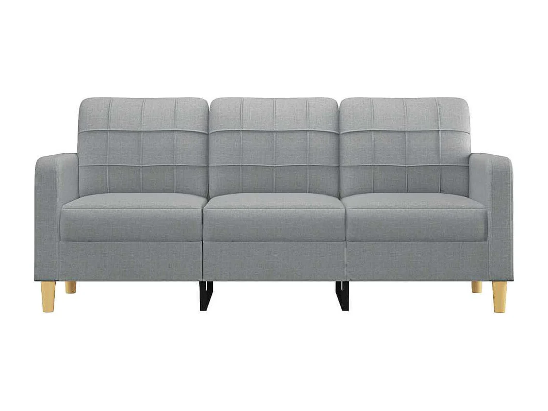 3-zitsbank Lichtgrijs 180 cm Stof