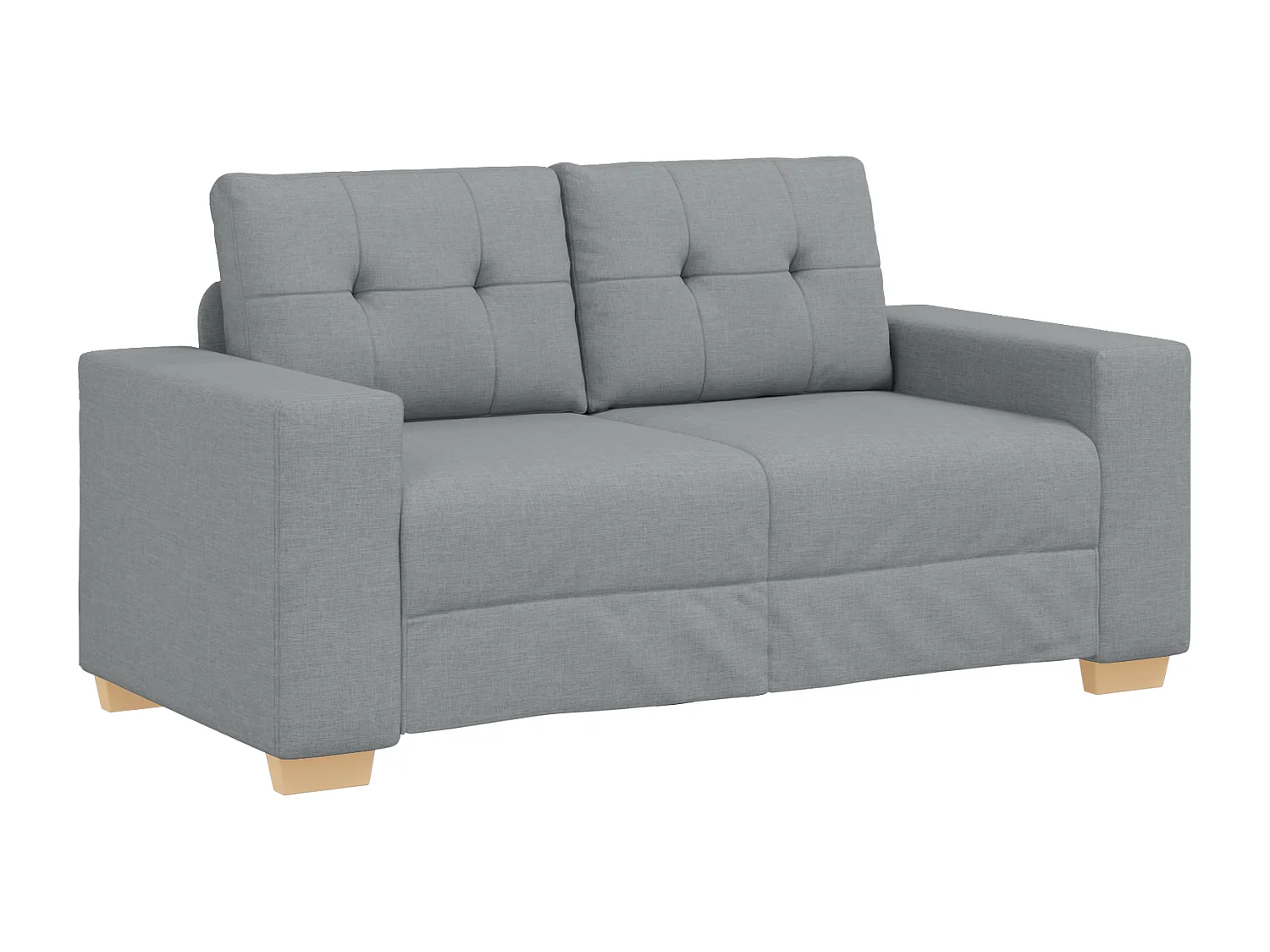 Set divano con cuscino 3 pezzi in tessuto grigio