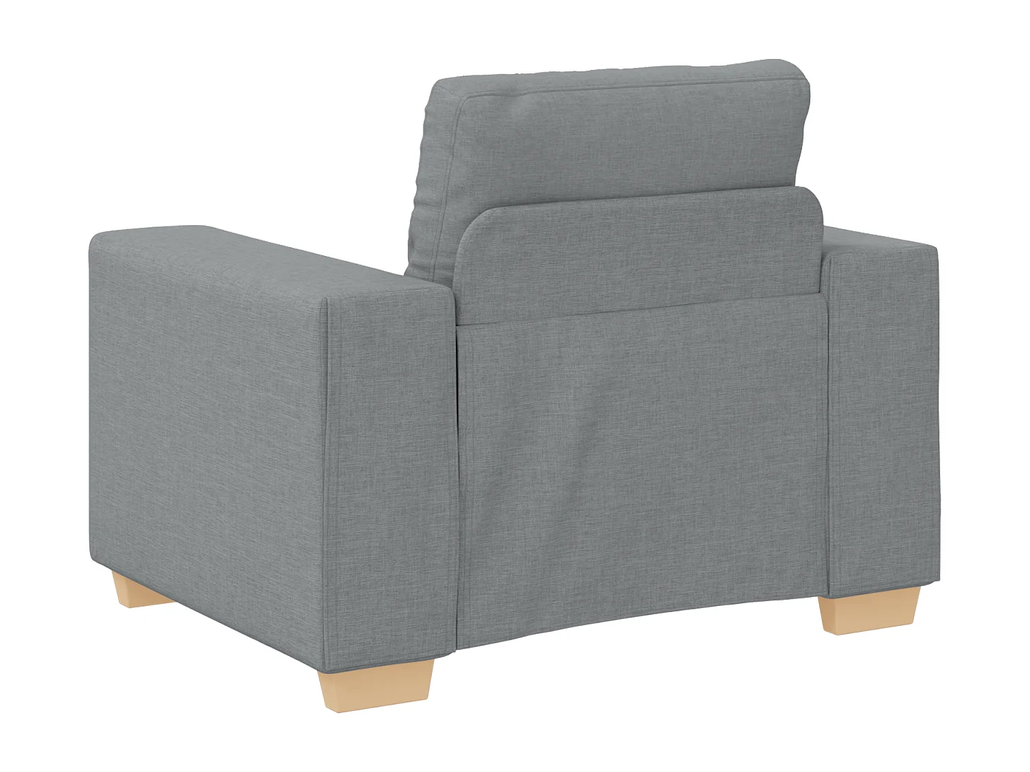 Set divano con cuscino 3 pezzi in tessuto grigio