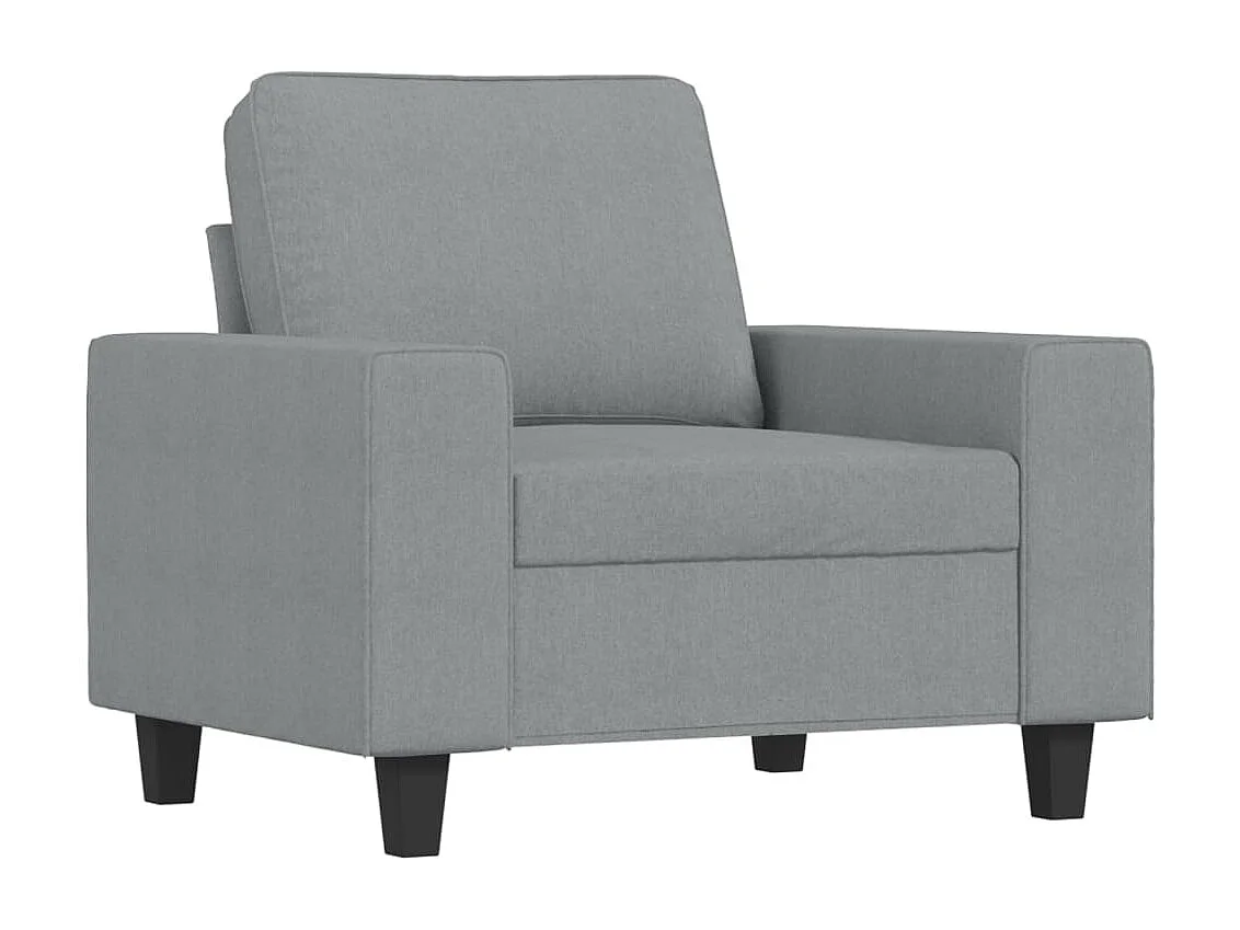 Sillón con reposapiés Gris claro 60 cm Tela