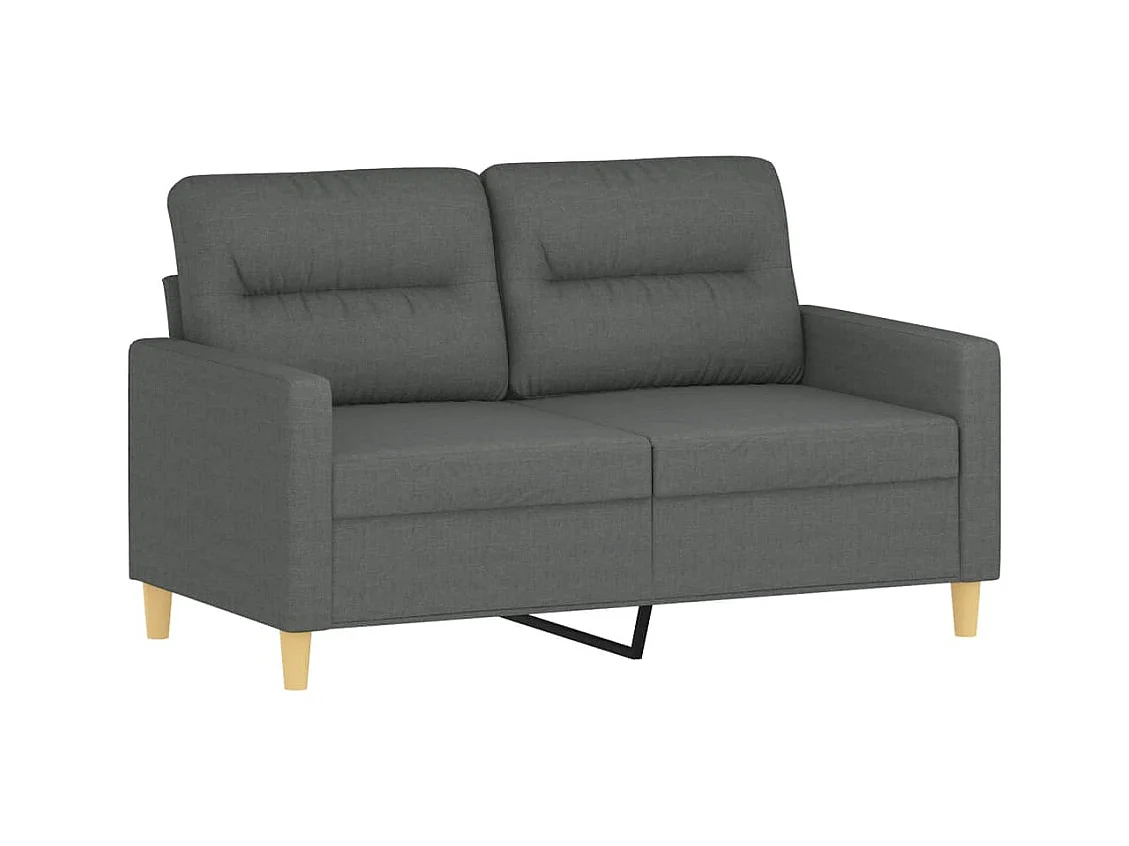 Ensemble de canapés 4 pcs coussins gris foncé tissu