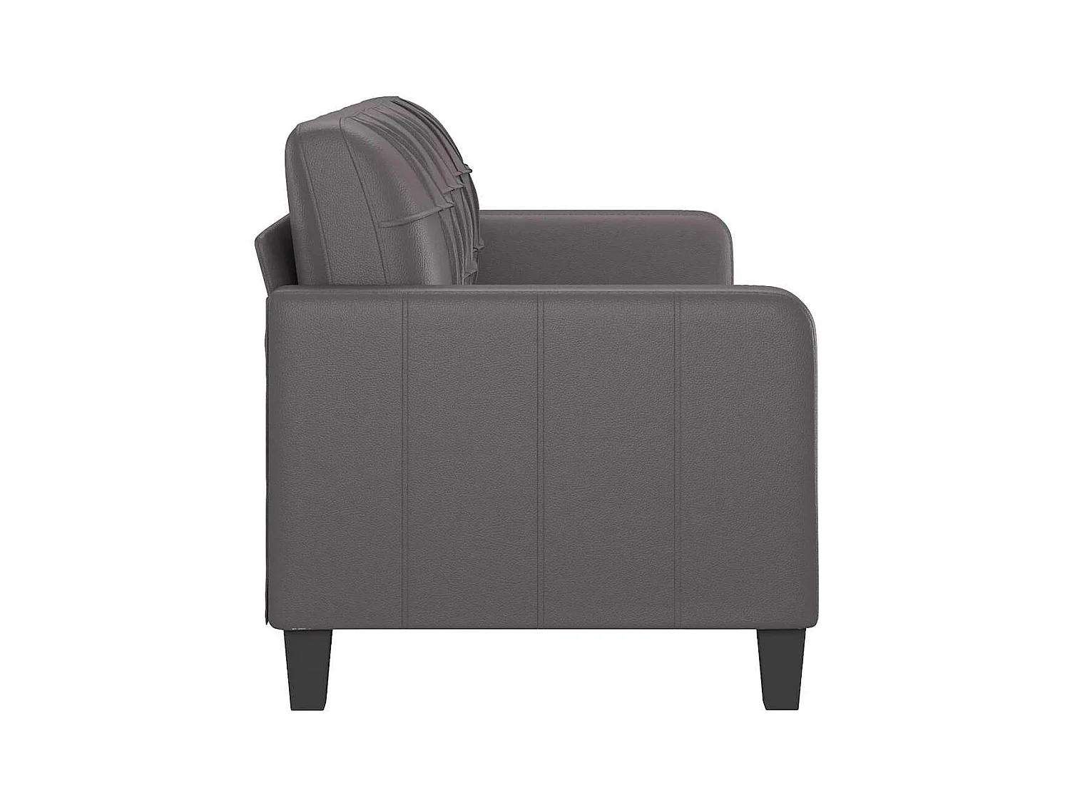 Divano 3 posti Grigio 180 cm Similpelle