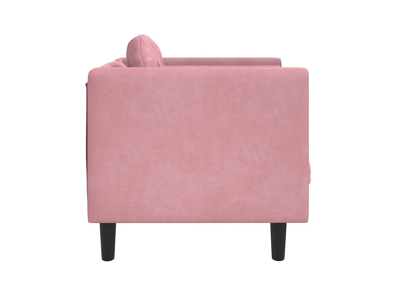 Poltrona con cuscino in velluto rosa