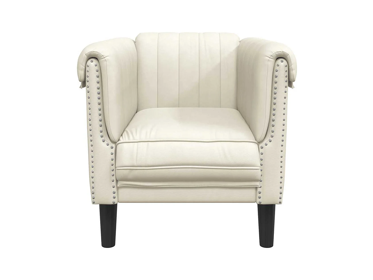 Fauteuil crème velours