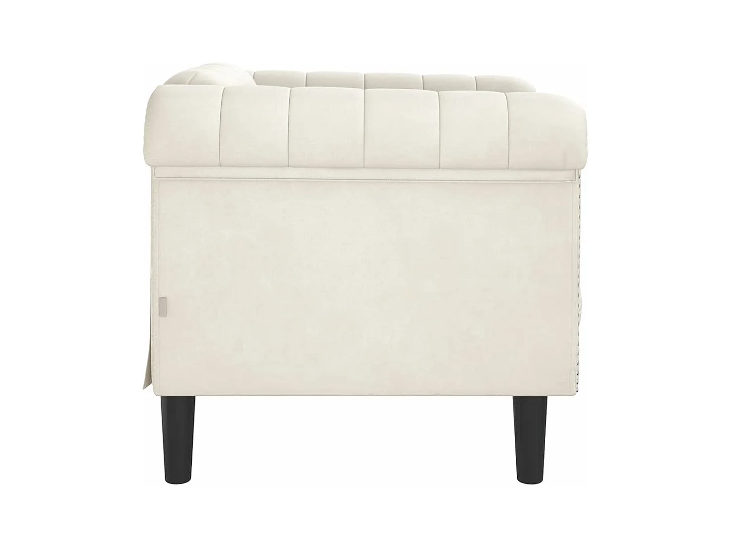 Fauteuil crème velours