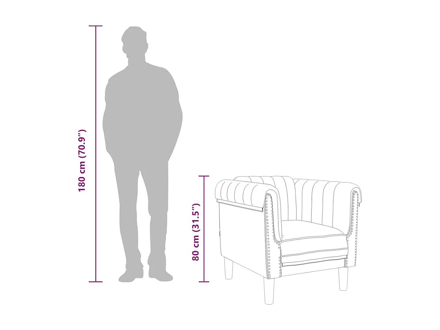 Fauteuil crème velours