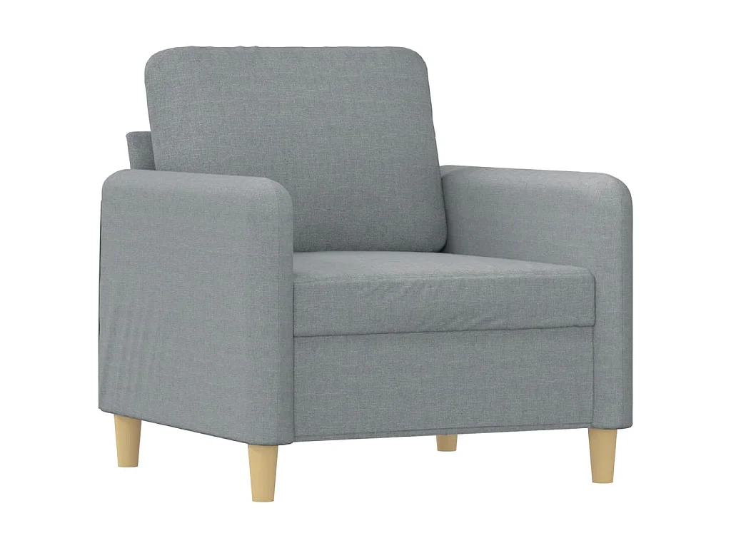 Fauteuil avec repose-pied Gris clair 60 cm Tissu
