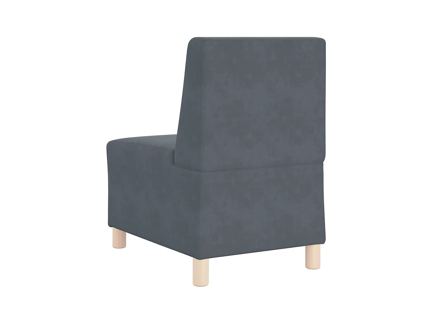 Unité de Sofa Modulaire Sans Accoudoirs 2 pcs Gris foncé