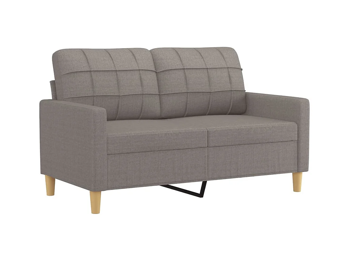 4-delige bankset met kussens taupe stof