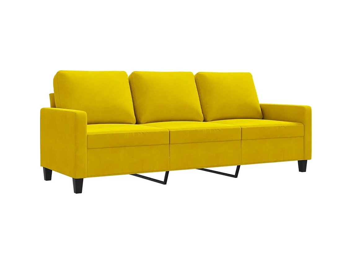 3-Sitzer-Sofa Gelb 180 cm Samt