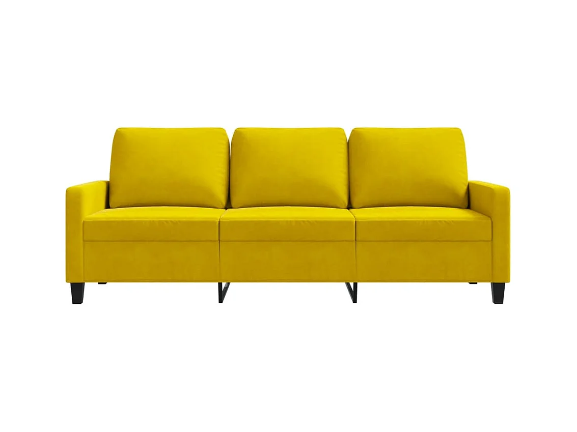 3-Sitzer-Sofa Gelb 180 cm Samt