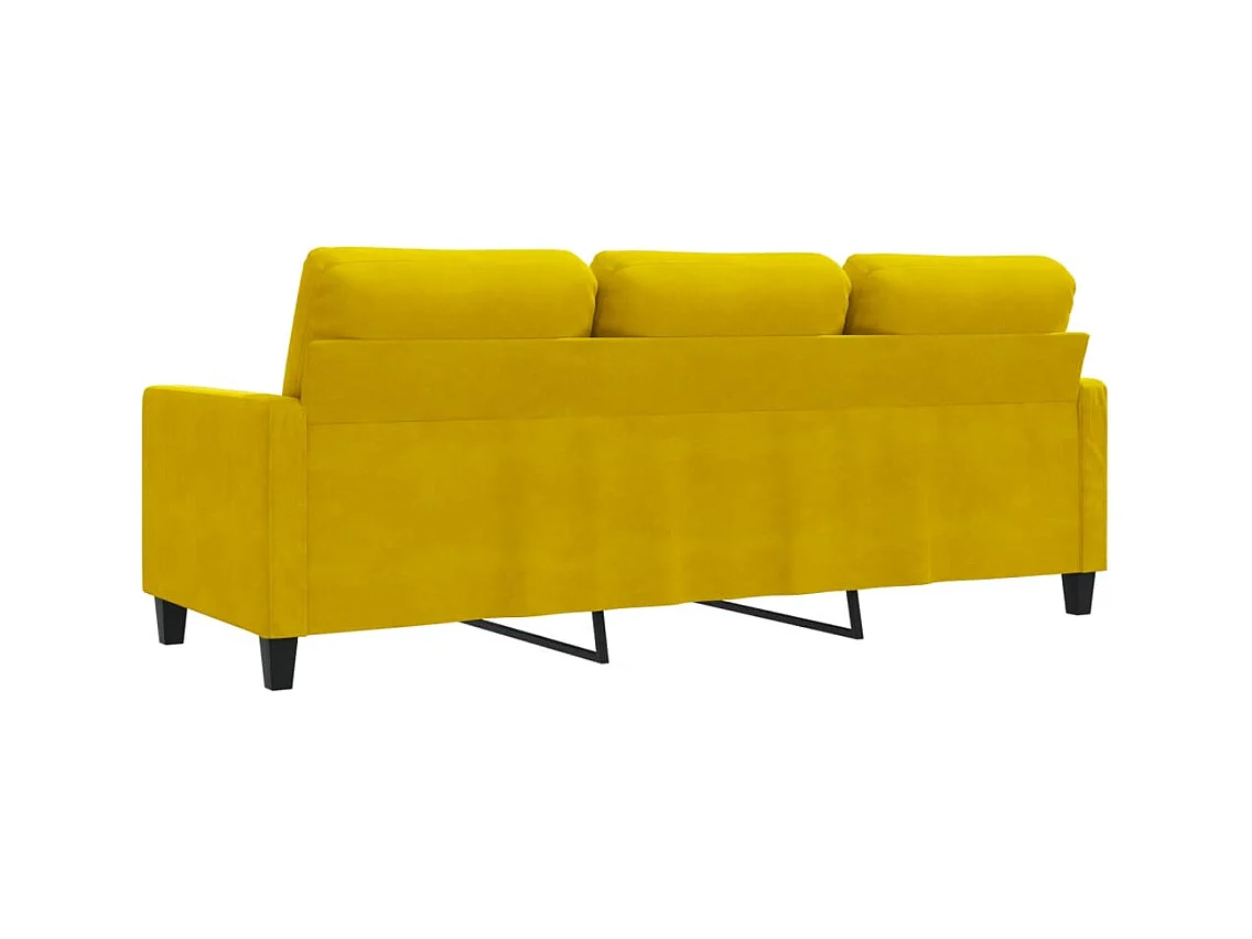 3-Sitzer-Sofa Gelb 180 cm Samt