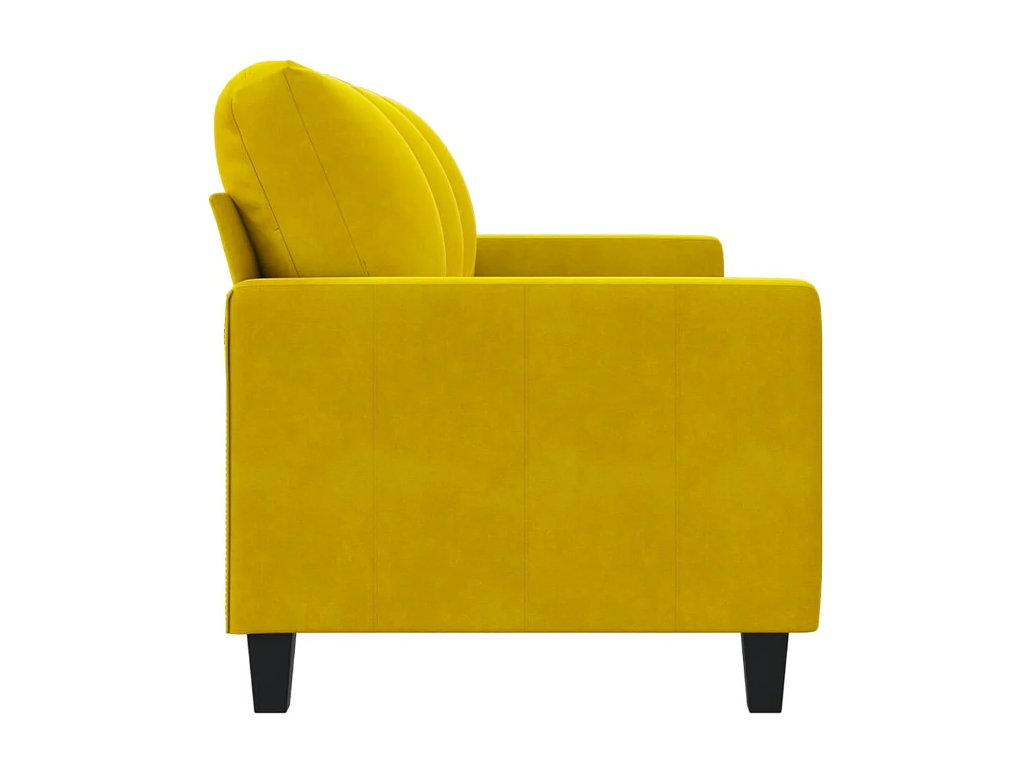 Divano 3 posti Giallo 180 cm Velluto