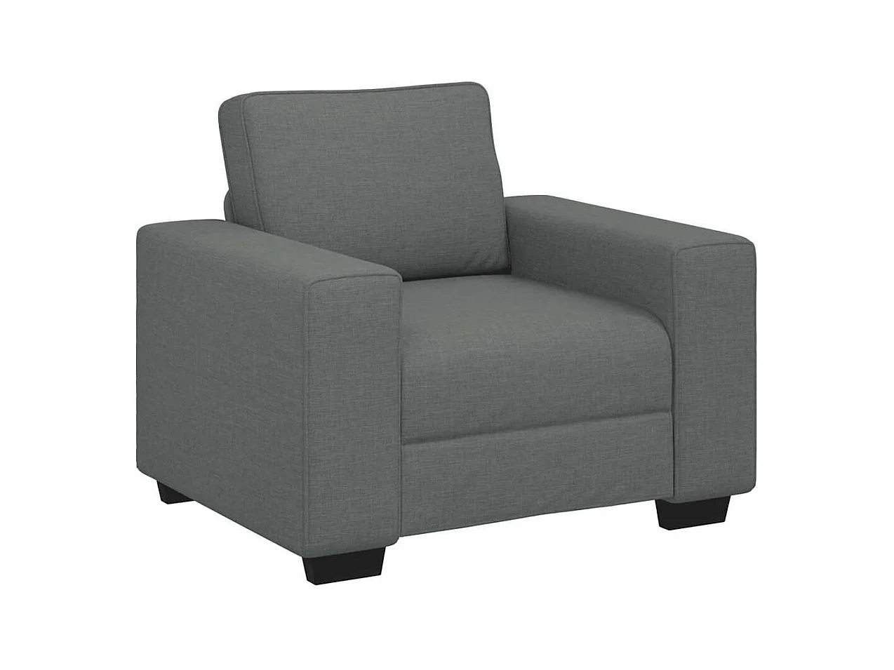 Fauteuil gris foncé 60 cm tissu