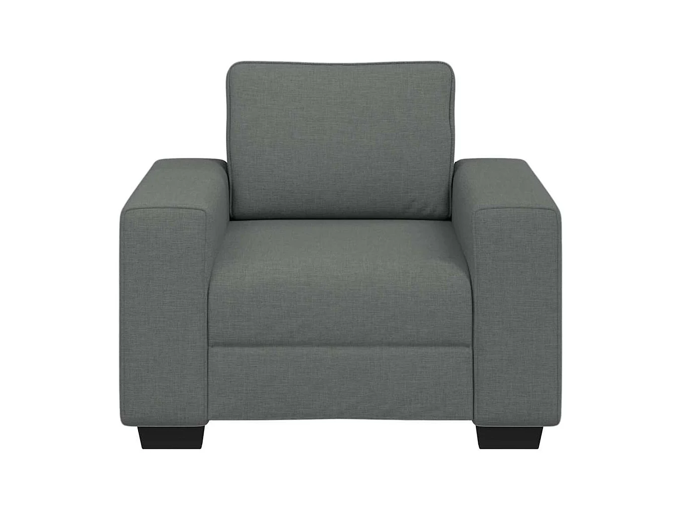 Fauteuil gris foncé 60 cm tissu