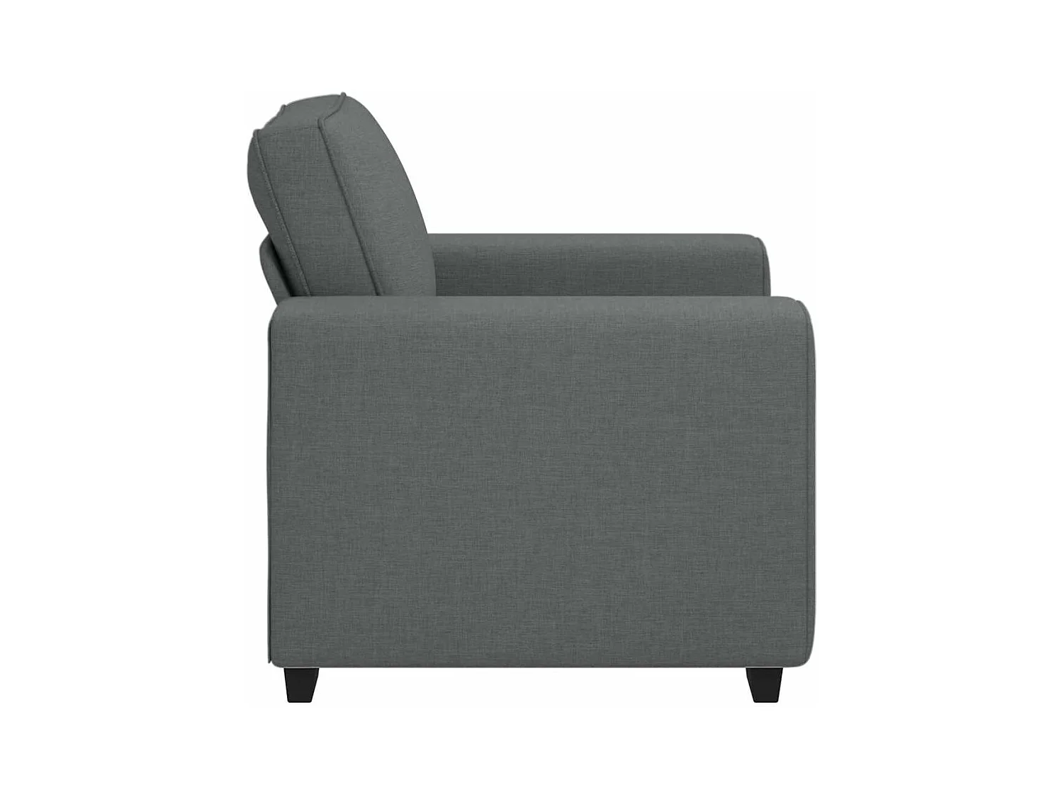 Fauteuil gris foncé 60 cm tissu