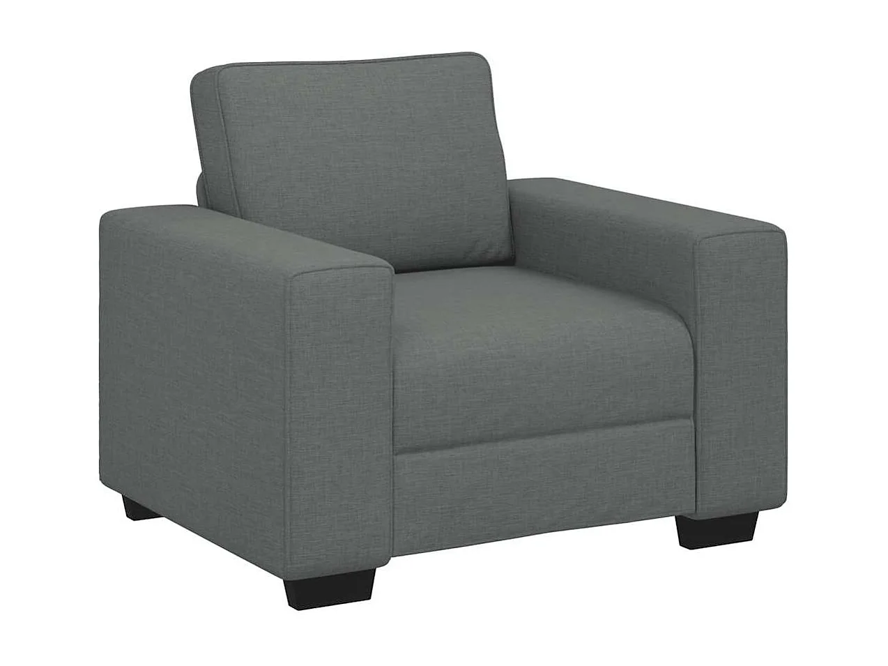 Donkergrijze stoffen fauteuil 60 cm
