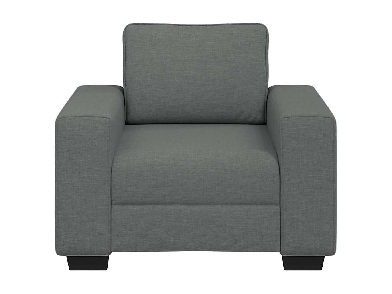 Donkergrijze stoffen fauteuil 60 cm