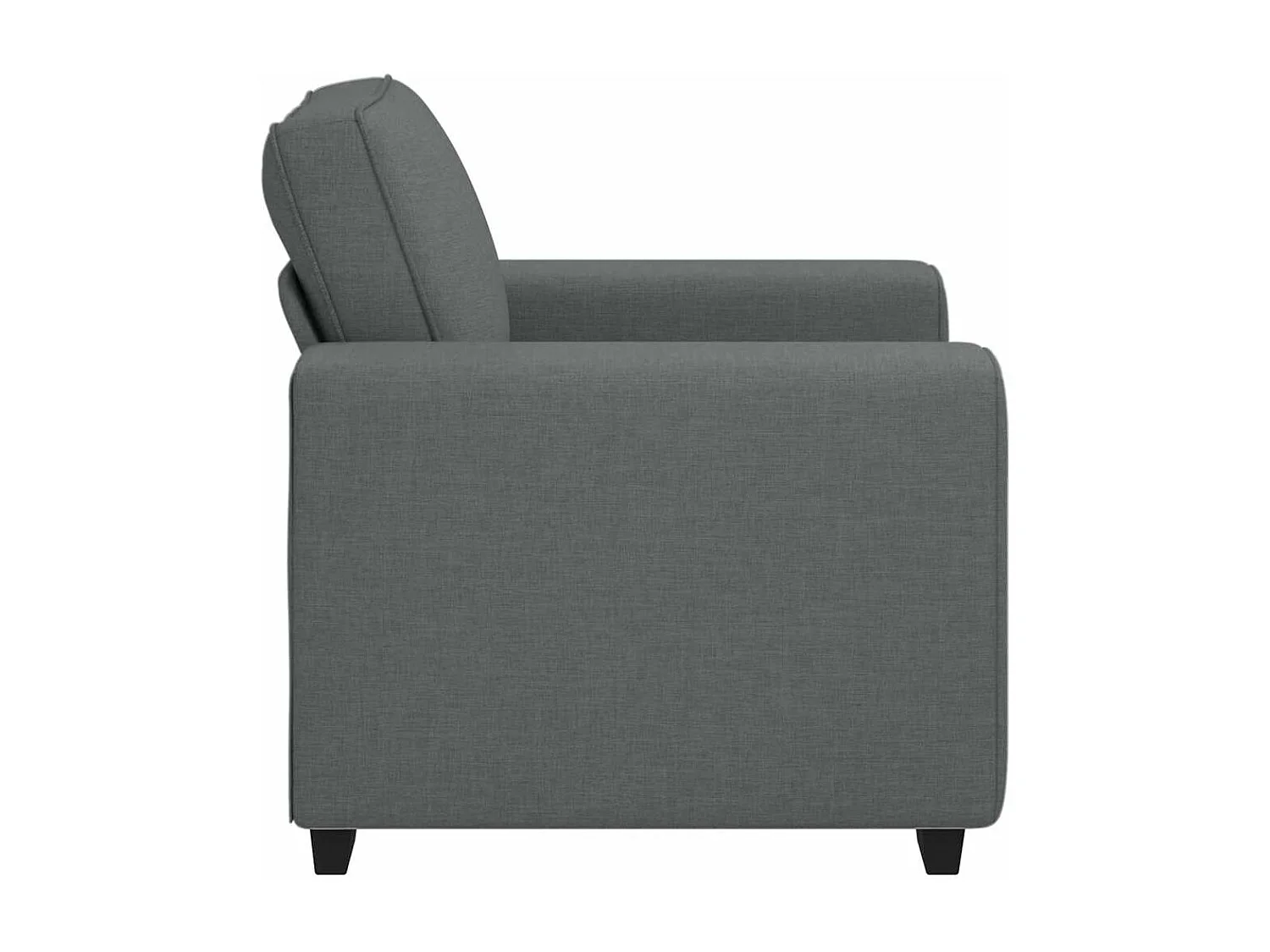 Donkergrijze stoffen fauteuil 60 cm