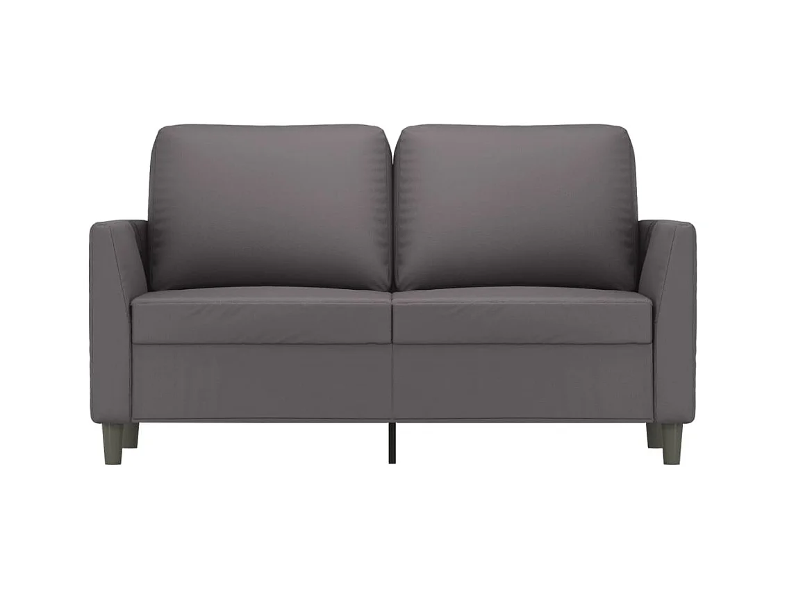 Sofá 2 plazas Gris 120 cm Piel sintética
