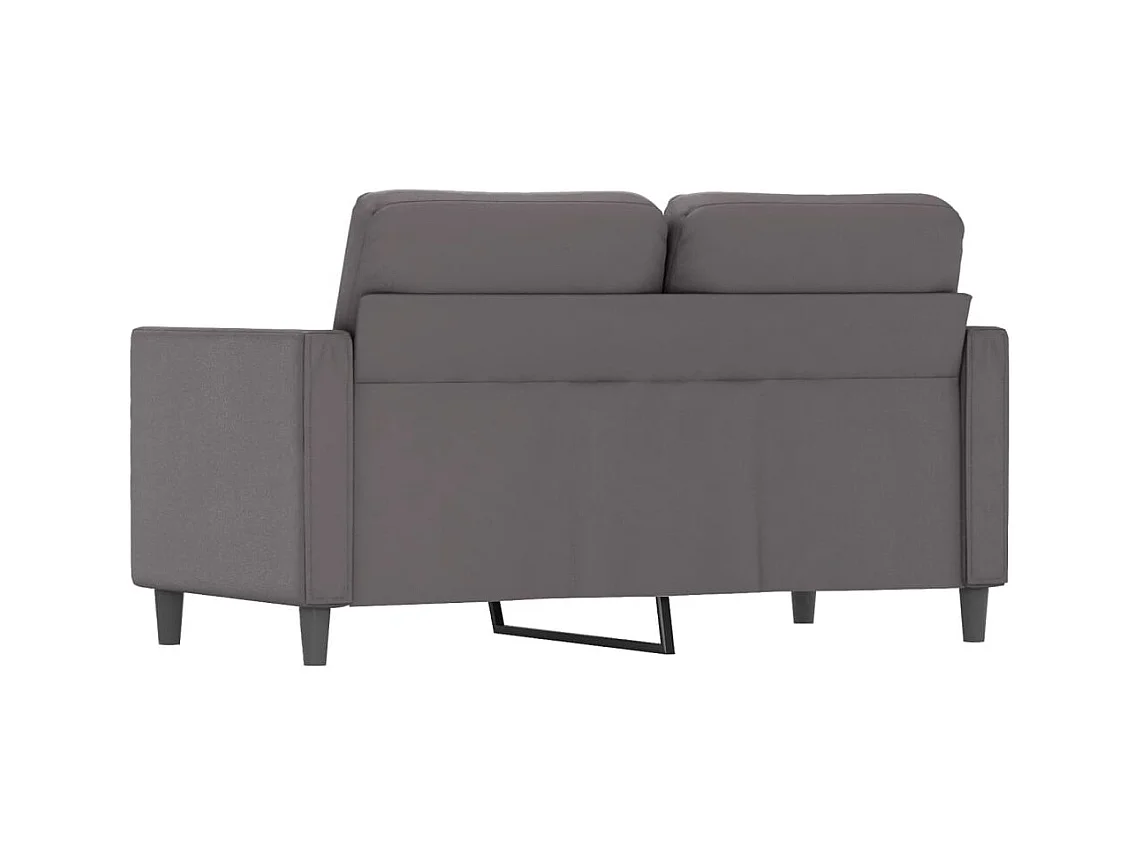 Sofá 2 plazas Gris 120 cm Piel sintética