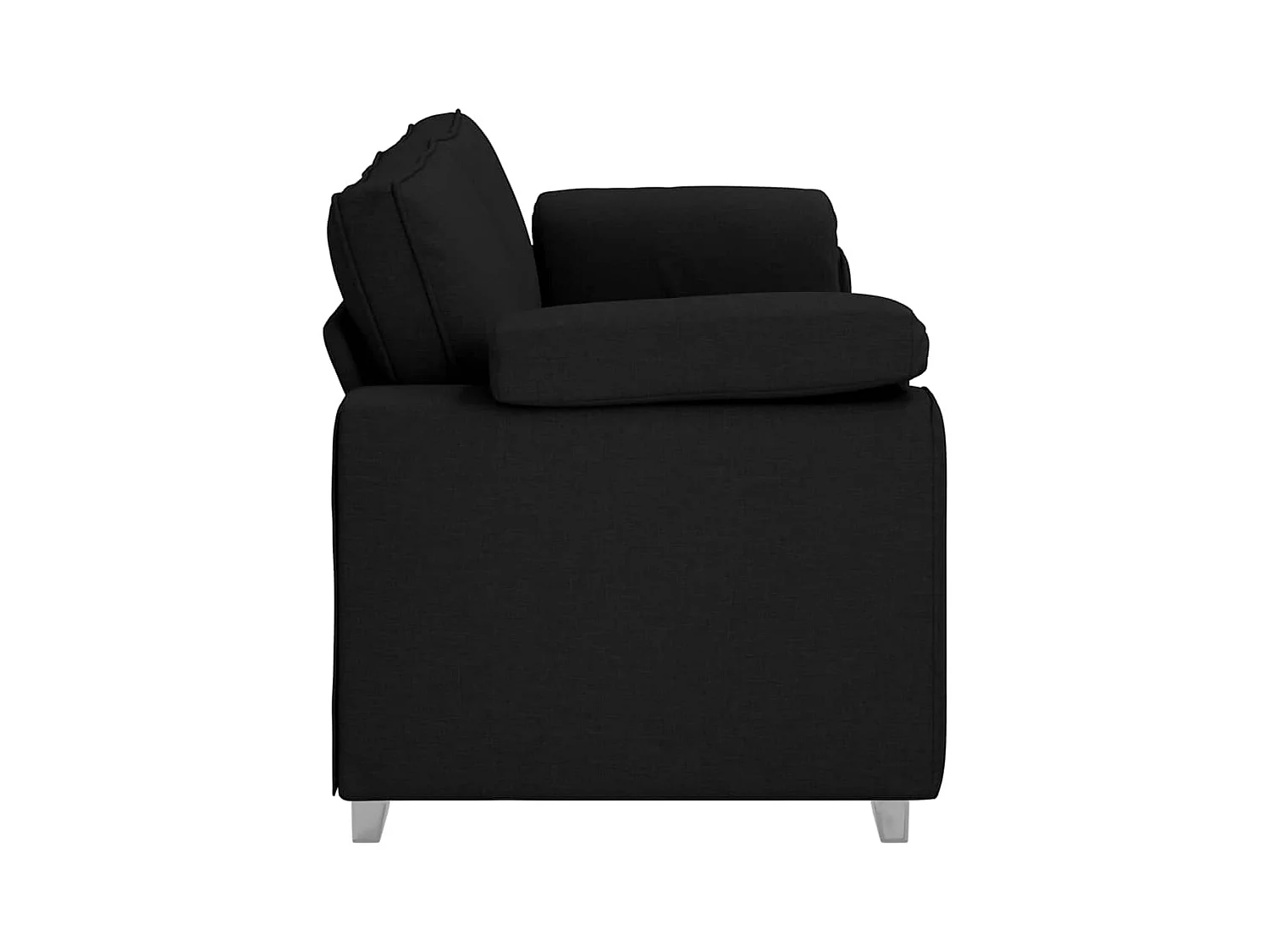 Divano con cuscino Nero 219 x 77 x 82 cm tessuto