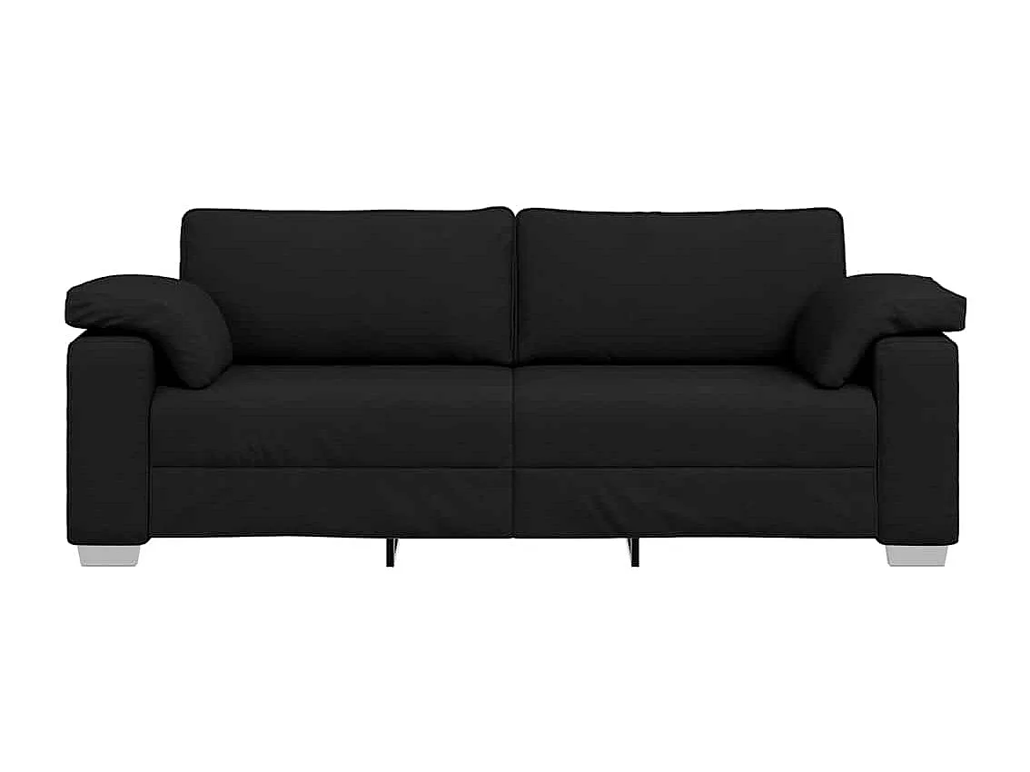 Bank met kussen Zwart 219 x 77 x 82 cm stof