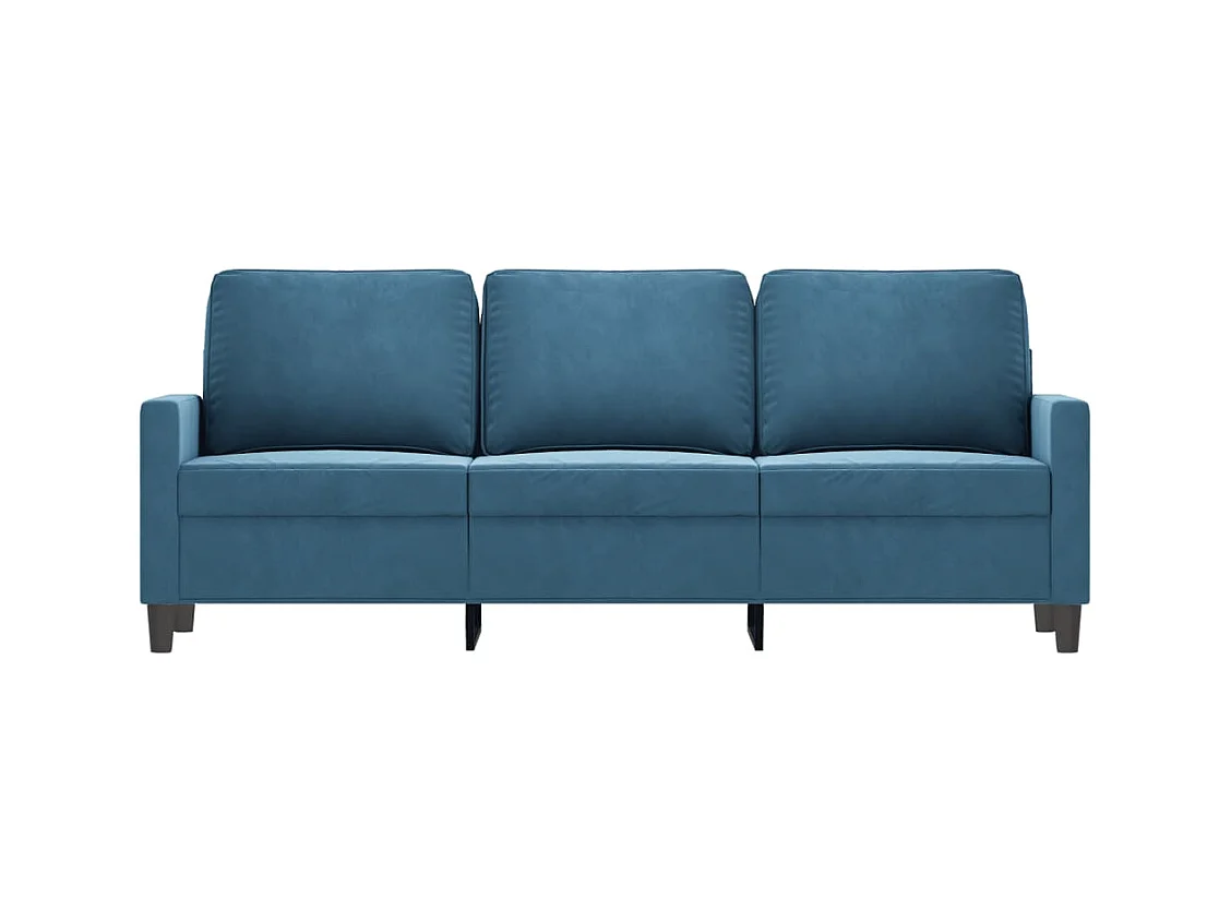 3-zitsbank Blauw 180 cm Fluweel