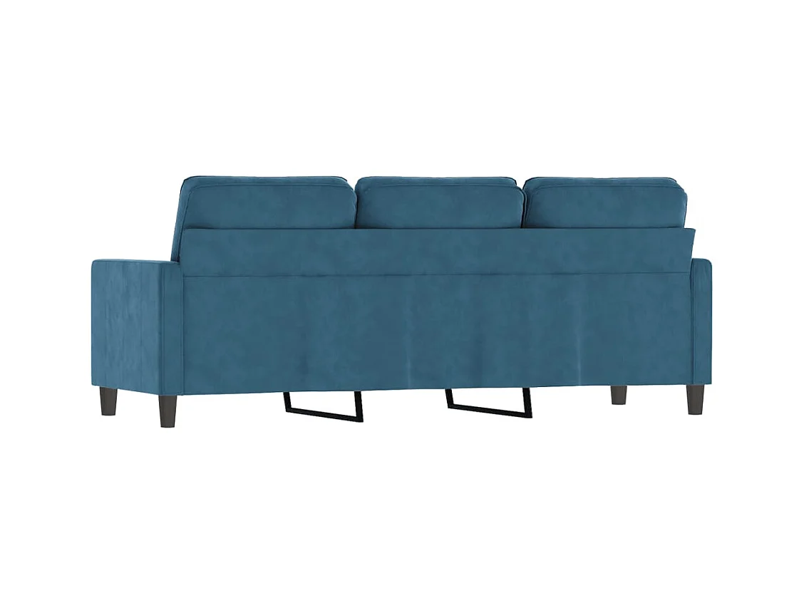 3-zitsbank Blauw 180 cm Fluweel