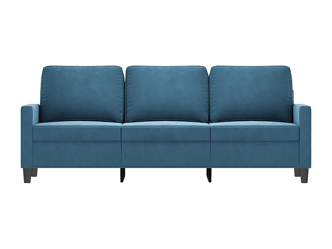 Sofá 3 plazas Azul 180 cm Terciopelo