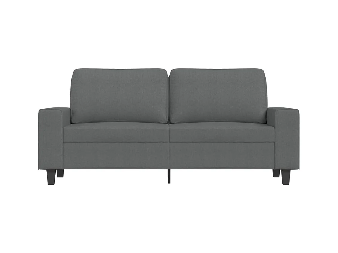 2-zitsbank Donkergrijs 140 cm Stof