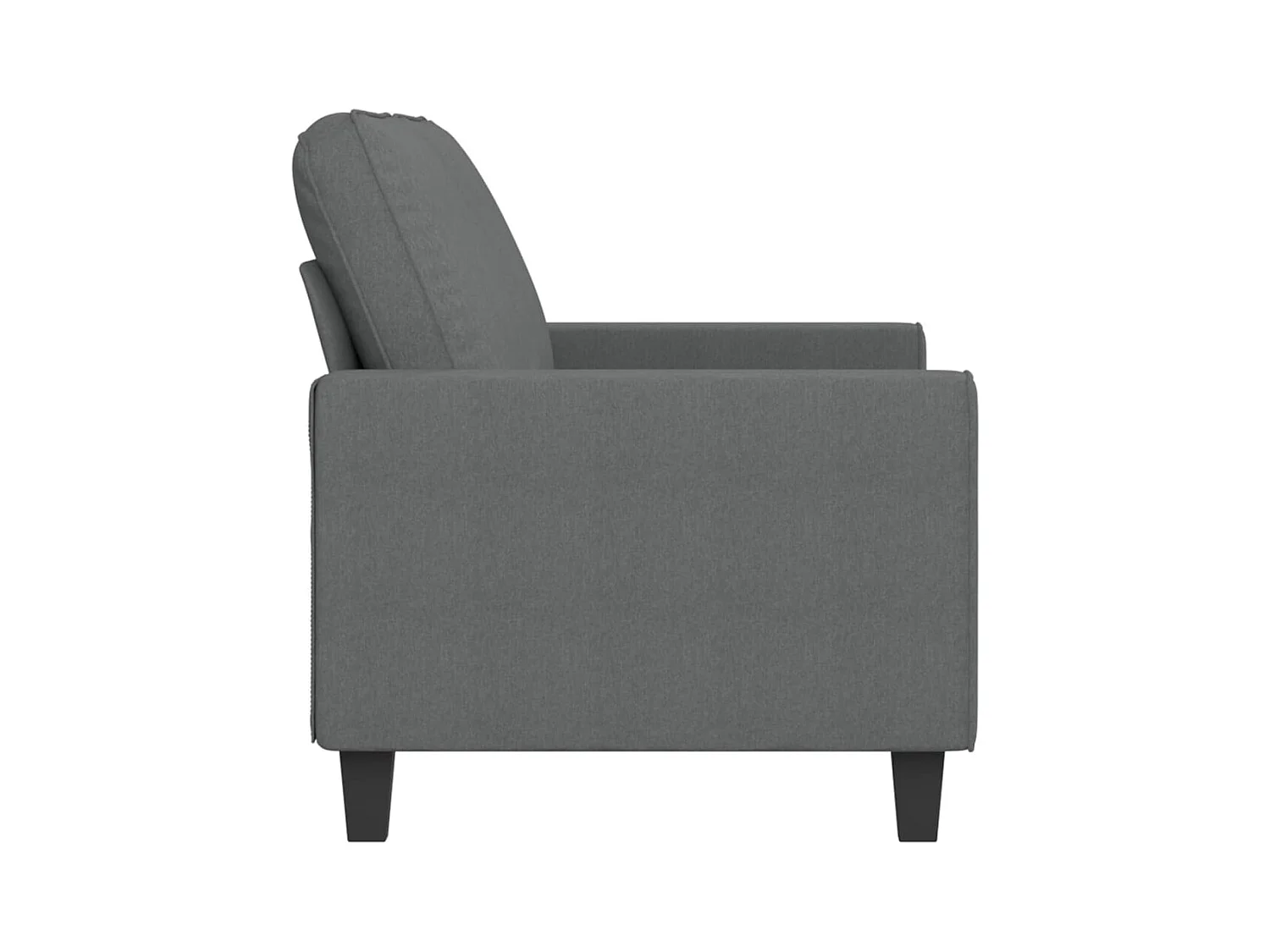 2-zitsbank Donkergrijs 140 cm Stof