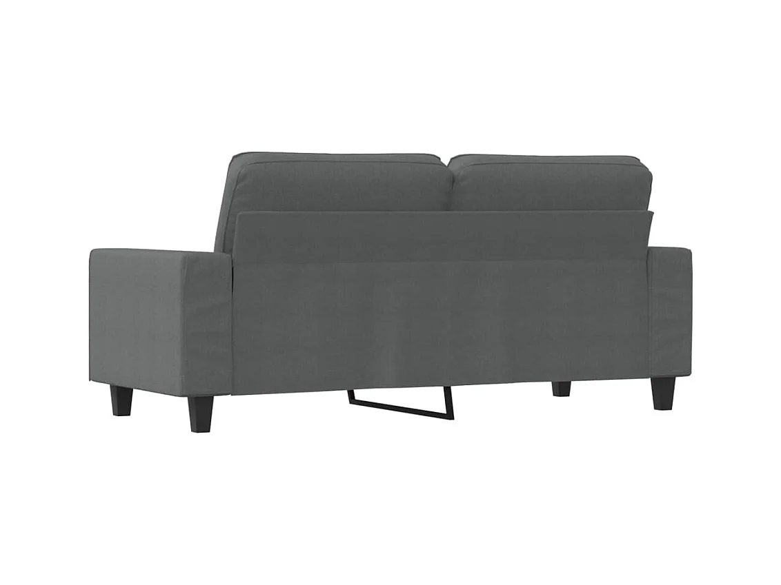 2-zitsbank Donkergrijs 140 cm Stof