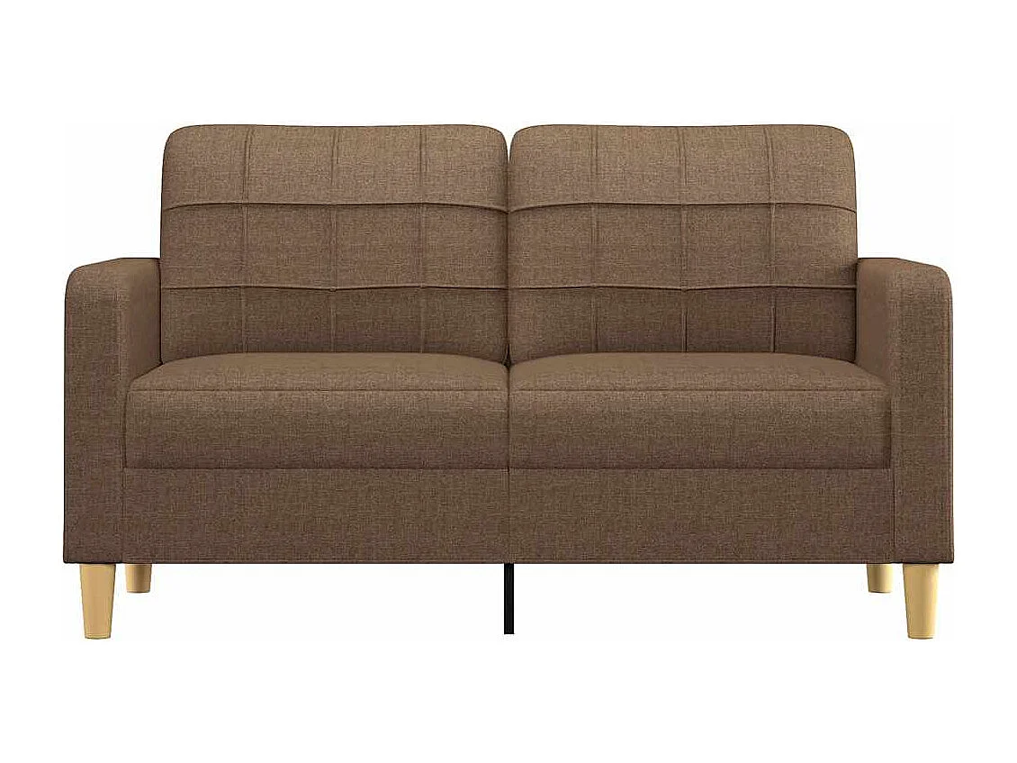 Sofá 2 plazas Tela Marrón 140 cm