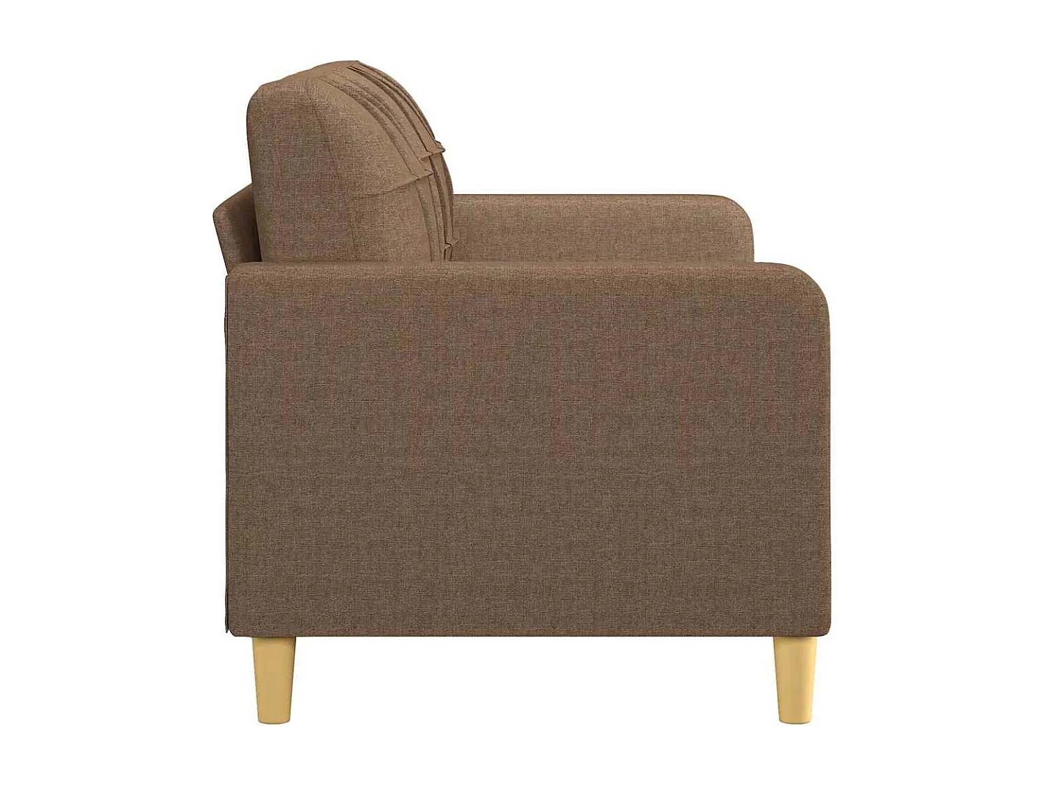 Sofá 2 plazas Tela Marrón 140 cm